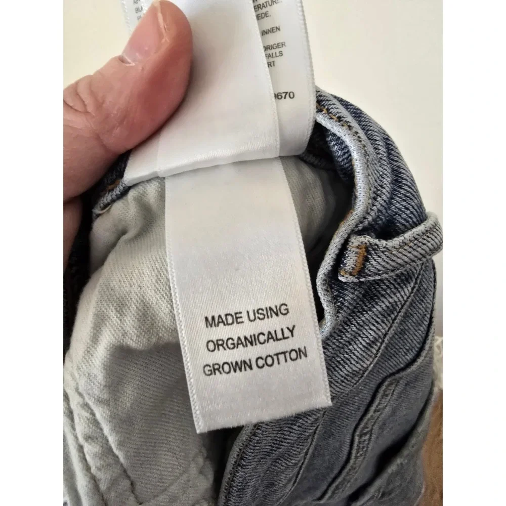AGOLDE Straight Leg Jeans Nico Light Wash Button Fly Distressed Size 31